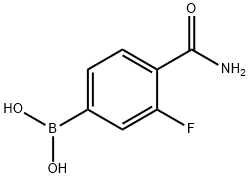 4-Carbamoyl-3-fluorophenylboronic acid 구조식 이미지