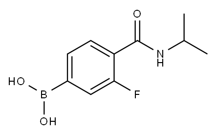 3-FLUORO-4-(ISOPROPYLCARBAMOYL)BENZENEBORONIC ACID Structure