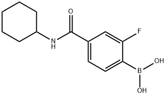 4-CyclohexylcarbaMoyl-2-fluorobenzeneboronic acid, 97% Structure