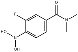 DIMETHYL 4-BORONO-3-FLUOROBENZAMIDE Structure