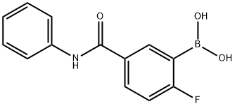 2-FLUORO-5-(PHENYLCARBAMOYL)BENZENEBORONIC ACID 구조식 이미지