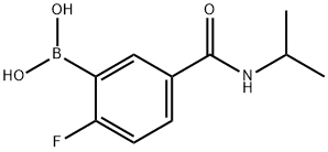 2-FLUORO-5-(ISOPROPYLCARBAMOYL)BENZENEBORONIC ACID Structure