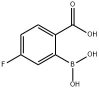 2-Carboxy-5-fluorobenzeneboronic acid 구조식 이미지