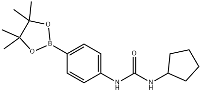 1-CYCLOPENTYL-3-[4-(4,4,5,5-TETRAMETHYL-1,3,2-DIOXABOROLAN-2-YL)PHENYL]UREA Structure