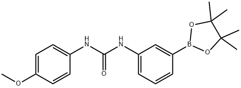 1-(4-Methoxyphenyl)-3-(3-(4,4,5,5-tetramethyl-1,3,2-dioxaborolan-2-yl)phenyl)urea Structure
