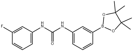 1-(3-Fluorophenyl)-3-[3-(tetramethyl-1,3,2-dioxaborolan-2-yl)phenyl]urea 구조식 이미지