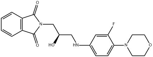 N-(3-PhthaliMido-2-(R)-hydroxypropyl)-3-fluoro-4-(Morpholinyl)aniline 구조식 이미지
