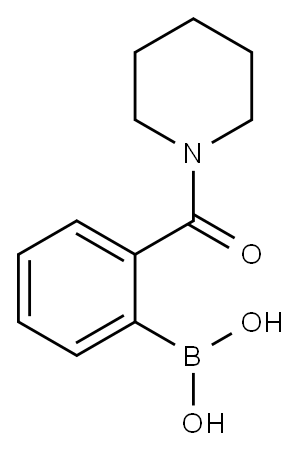 BORONIC ACID, [2-(1-PIPERIDINYLCARBONYL)PHENYL]- Structure