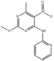 (2-methoxy-6-methyl-5-nitro-pyrimidin-4-yl)-[2]pyridyl-amine 구조식 이미지