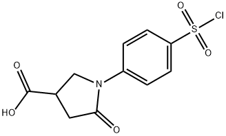 1-[4-(chlorosulfonyl)phenyl]-5-oxopyrrolidine-3-carboxylic acid Structure