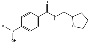 4-((테트라히드로푸란-2-일)메틸카르바모일)-페닐보론산 구조식 이미지