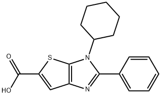 3H-Thieno[2,3-d]imidazole-5-carboxylic  acid,  3-cyclohexyl-2-phenyl- Structure