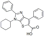 3H-Thieno[2,3-d]imidazole-5-carboxylic  acid,  3-cyclohexyl-2,6-diphenyl- 구조식 이미지