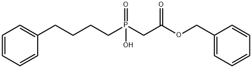 Benzyl hydroxy(4-phenylbutyl)phosphinoylacetate Structure