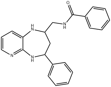 2-Benzoylaminomethylene-4-phenyl-1H-tetrahydro-6-azabenzo-1,5-diazepin e Structure