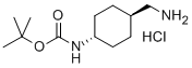 TRANS-4-(BOC-AMINO)-CYCLOHEXANEMETHANAMINE HYDROCHLORIDE Structure