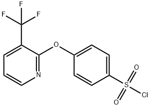4-{[3-(Trifluoromethyl)pyridin-2-yl]oxy}benzenesulfonyl chloride, 97% Structure