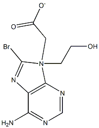 9-(2-Acetoxyethyl)-6-amino-8-bromo-9H-purine 구조식 이미지