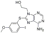 2-[6-aMino-8-(2-iodo-5-Methoxy-phenylsulfanyl)purin-9-yl]ethanol Structure