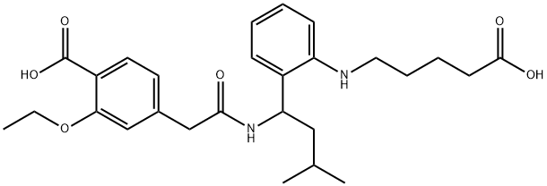 2-Despiperidyl-2-(5-carboxypentylamine) Repaglinide Structure