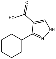 3-CYCLOHEXYL-1H-PYRAZOLE-4-CARBOXYLIC ACID Structure