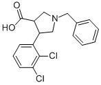 1-BENZYL-4-(2,3-DICHLORO-PHENYL)-PYRROLIDINE-3-CARBOXYLIC ACID Structure