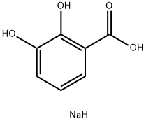 2,3-dihydroxybenzoic acid 구조식 이미지