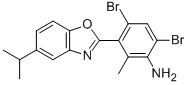 4,6-DIBROMO-3-(5-ISOPROPYL-1,3-BENZOXAZOL-2-YL)-2-METHYLANILINE Structure