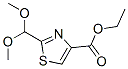 4-Thiazolecarboxylicacid,2-(dimethoxymethyl)-,ethylester(9CI) Structure