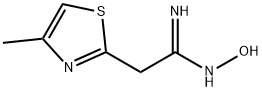 (1E)-N'-HYDROXY-2-(4-METHYL-1,3-THIAZOL-2-YL)ETHANIMIDAMIDE 구조식 이미지