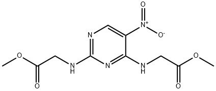 N,N'-(5-nitro-pyrimidine-2,4-diyl)-bis-glycine-dimethyl ester 구조식 이미지