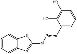 2,3-Dihydroxybenzaldehyde 2-benzothiazolyl hydrazone Structure