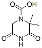 1-피페라진카르복실산,2,2-디메틸-3,5-디옥소- 구조식 이미지