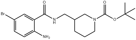 1-BOC-3-[[(2-AMINO-5-BROMOBENZOYL)AMINO]METHYL]-PIPERIDINECARBOXYLIC ACID Structure