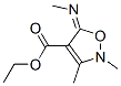 4-Isoxazolecarboxylicacid,2,5-dihydro-2,3-dimethyl-5-(methylimino)-,ethyl Structure