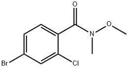 Benzamide, 4-bromo-2-chloro-N-methoxy-N-methyl- 구조식 이미지