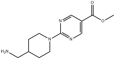 Methyl 2-[4-(aMinoMethyl)piperidin-1-yl]pyriMidine-5-carboxylate hydrochloride Structure