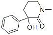 3-hydroxy-1-methyl-3-phenyl-2-piperidinone Structure