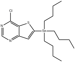 4-클로로-6-(트리부틸스타닐)-티에노[3,2-d]피리미딘 구조식 이미지
