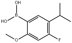 4-플루오로-5-이소프로필-2-메톡시페닐보론산 구조식 이미지