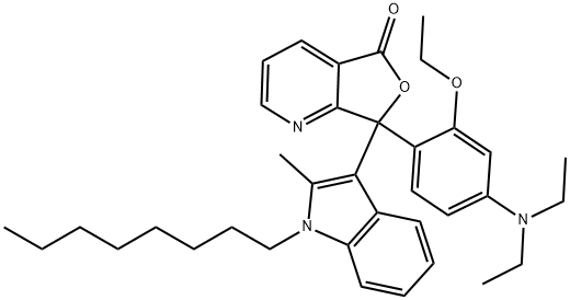 7-[4-(Diethylamino)-2-ethoxyphenyl]-7-(2-methyl-1-octyl-1H-indol-3-yl)furo[3,4-b]pyridin-5(7H)-one 구조식 이미지