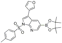 1H-Pyrrolo[2,3-b]pyridine, 3-(3-furanyl)-1-[(4-Methylphenyl)sulfonyl]-5-(4,4,5,5-tetraMethyl-1,3,2-dioxaborolan-2-yl)- 구조식 이미지