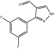 3 - (3,5-дифторфенил)-1Н-пиразол-4-карбоксальдегида структурированное изображение