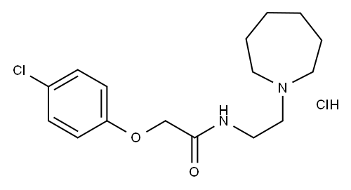 2-(4-Chlorophenoxy)-N-(2-(hexahydro-1H-azepin-1-yl)ethyl)acetamide hyd rochloride Structure