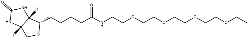 1H-Thieno[3,4-d]iMidazole-4-pentanaMide, hexahydro-2-oxo-N-3,6,9,12-tetraoxatetradec-1-yl-, (3aS,4S,6aR)- Structure