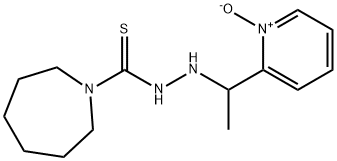 2-[2-[1-(1-Thiocarboxyhexahydro-1H-azepin-2-yl)hydrazino]ethyl]pyridine 1-oxide 구조식 이미지