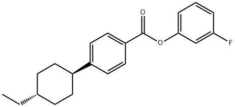 3-Fluorophenyl 4'-trans-ethylcyclohexylbenzoate Structure