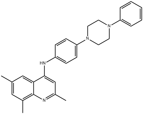 N-(4-(4-Phenyl-1-piperazinyl)phenyl)-2,6,8-trimethyl-4-quinolinamine Structure