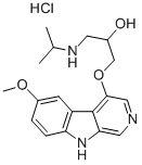 2-Propanol, 1-((6-methoxy-9H-pyrido(3,4-b)indol-4-yl)oxy)-3-((1-methyl ethyl)amino)-, hydrochloride Structure
