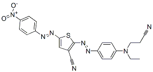 2-[[4-[(2-cyanoethyl)ethylamino]phenyl]azo]-5-[(4-nitrophenyl)azo]thiophene-3-carbonitrile Structure